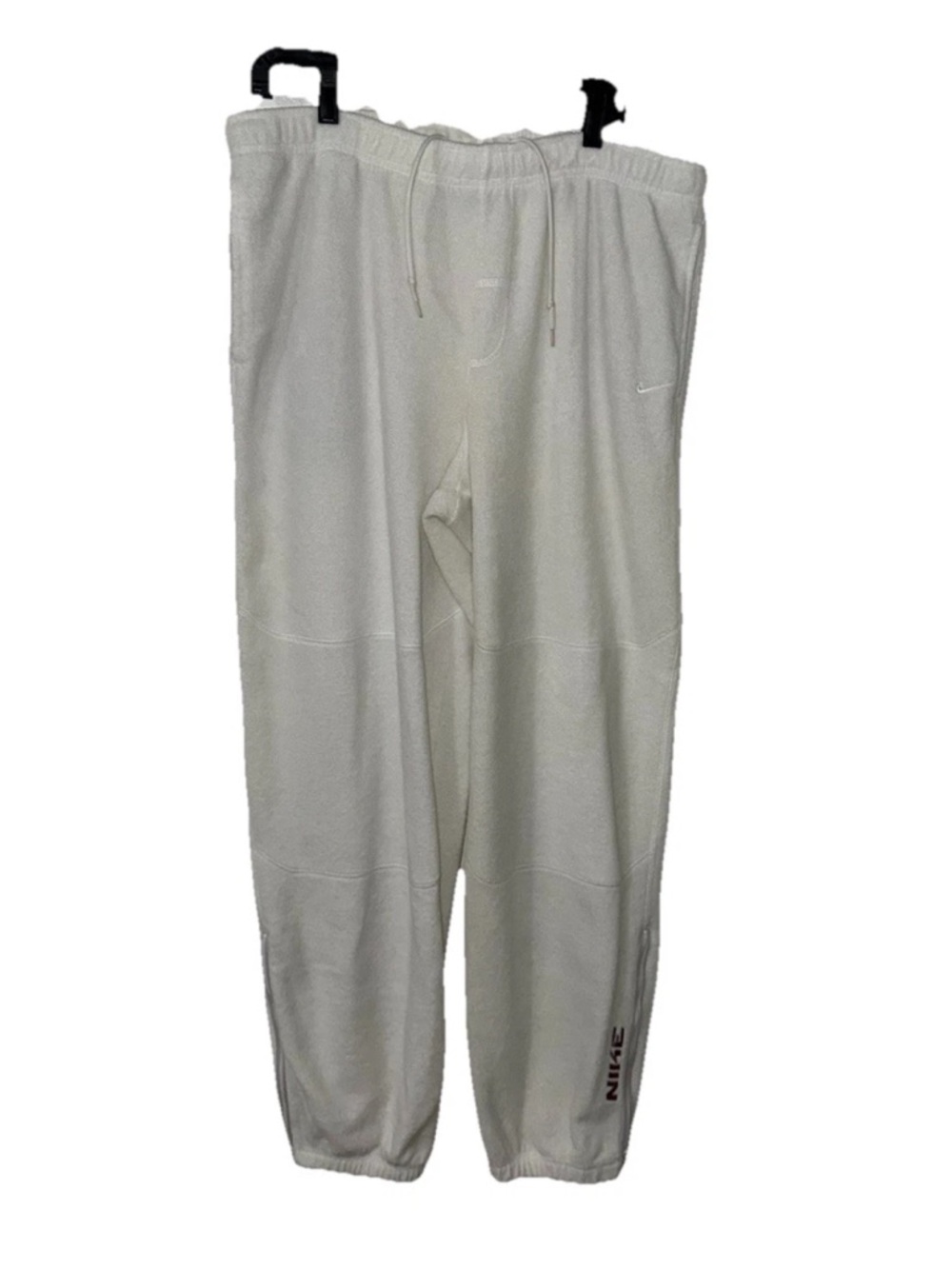 Nike Fleece Joggers White Tapered Legs XL Men’s